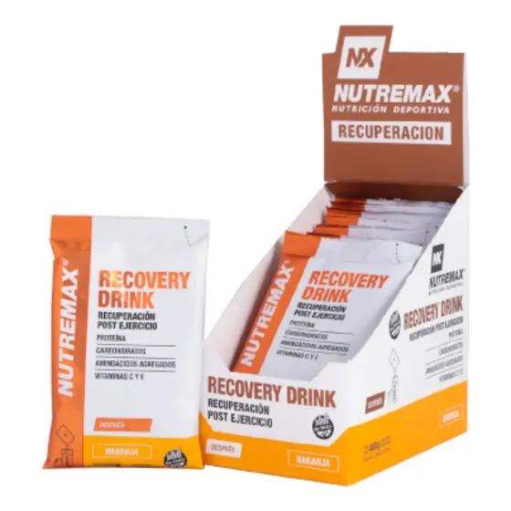 Recovery Drink Nutremax 10 Monodosis Sabor Naranja 60g Carbohidratos Glutamina