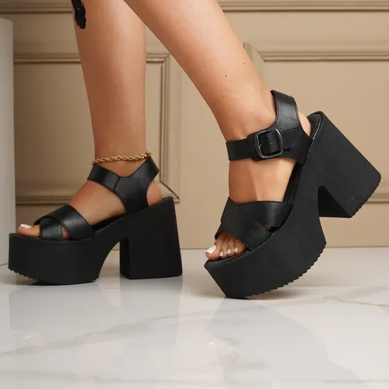 Sandalia De Mujer Plataformas Livianas Altas Becca Lyanna