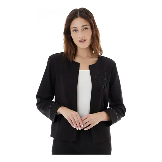 Chaqueta Calce Recto Con Bordado Miranda Mujer Asterisco