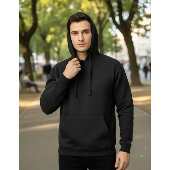 Buzo Hombre Canguro Campera Sweater Liso Premium Briganti
