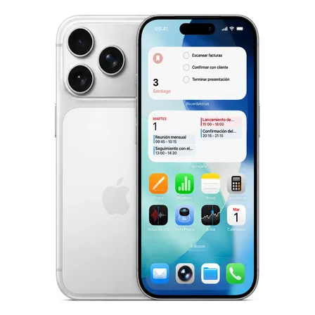 Smartphone Apple iPhone 17 Pro 256gb Silver A19 Pro 120hz