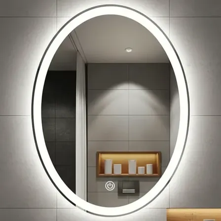 Espejo Con Luz Led Touch Tactil 50 X 70 Ovalado Cuantoarte Sin Marco