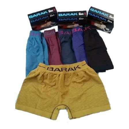 Pack 4 Boxer Calzoncillo Hombre Rayado  Algodón Sin Costura Colores Surtidos L