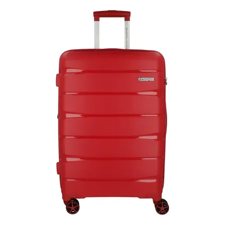 Valija Carry On American Tourister Aspen Rigida Expandible Candado TSA 8 Ruedas Rojo