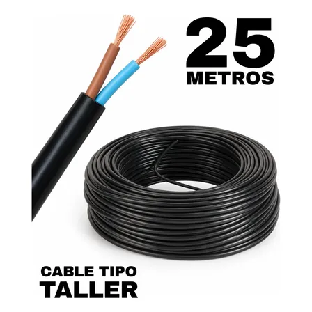 Cable Tipo Taller 2x2.5 Mm2 25 M Rollo