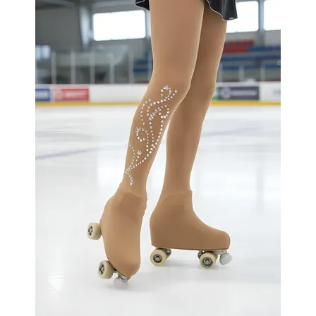 Medias Patin Artistico Modellini Strass Cancan Brillos Cubre