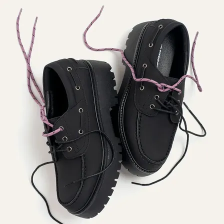 Zapato Versa High Simil Cuero De Mujer 47 Street Negro Simil Cuero 40