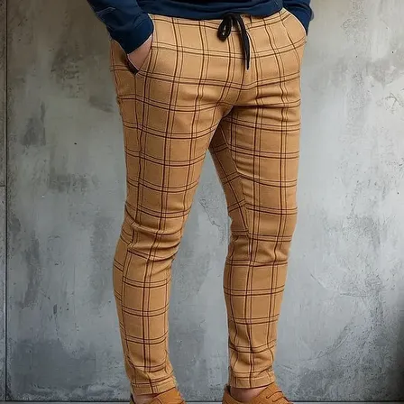 Pantalon Jogger Hombre Cuadrillé Gales Chupin Premium