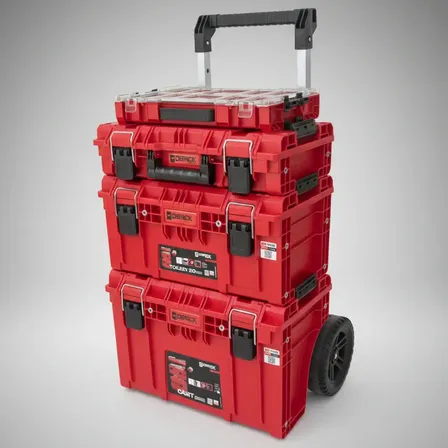 Carro Porta Herramientas Qbrick Prime Modular Organizador Negro/rojo
