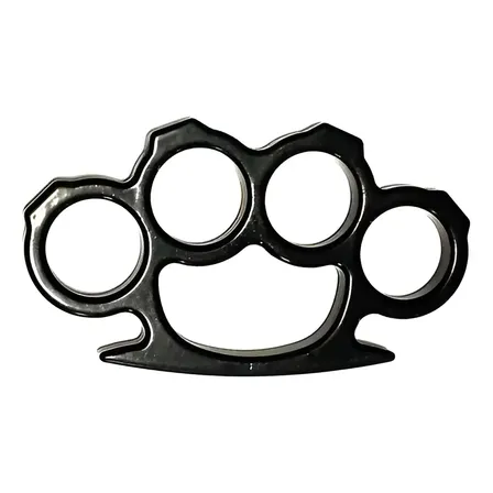 Manopla Negra Defensa Personal Acero Puño Americano Mencho