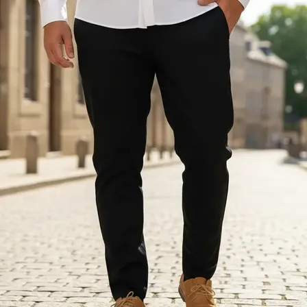 Pantalón Chupín Corte Chino Vestir Elastizado Talles Grandes