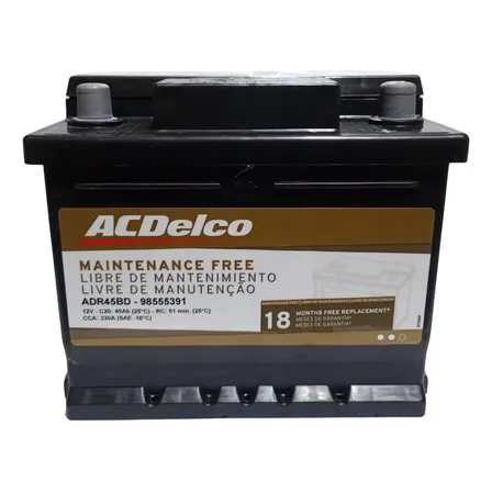Bateria Acdelco Gold 12v 45ah Chevrolet Celta 11/16 Derecho