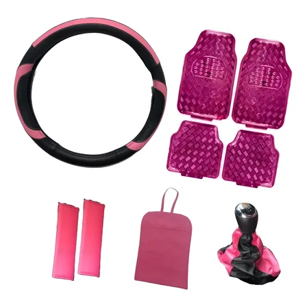 Cubre Alfombra Rosa+ C/volante Rosa+ Bols.+ C/cint.+ Pal.