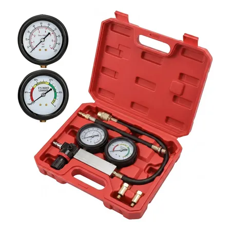 Medidor de Compresión y Comprobador De Fugas De Cilindros Gadnic 0 a 100 PSI Automotriz Con Adaptadores