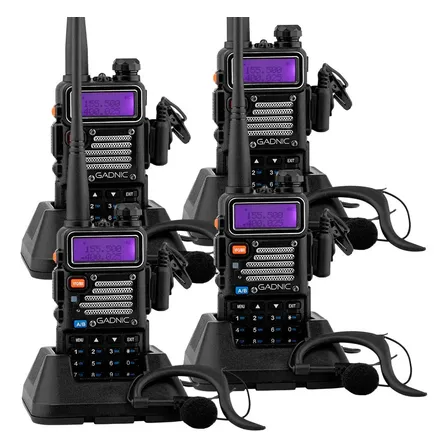 Radio Handy X4 Bi-banda 2,5 Ppm 128ch Hasta 12km Gadnic Vhf