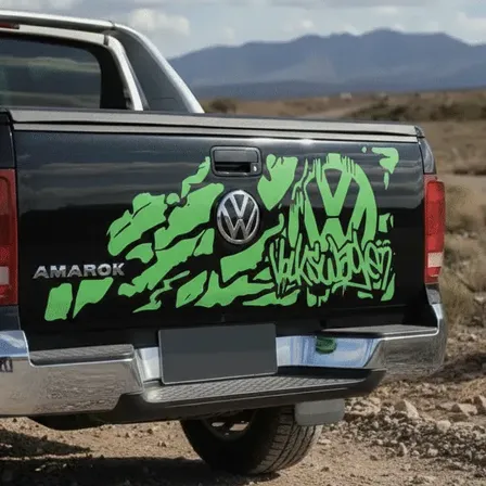 Calco Generico Para Amarok Wolf Para Portón Hierba Verde