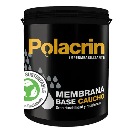 Membrana Impermeabilizante Base Caucho Gris Polacrin 20 Kg