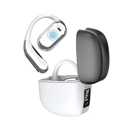 Auriculares Inalambricos Bluetooth 5.3 Open Ear Deportivos Running Tws Con Control Tactil Y Microfono Para Llamadas T371 Color Estuche Combinado Y Auricular Blanco Gxtronics