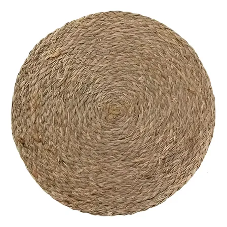 X6 Individual Cocido Redondo Yute Natural Decorativo 35cm Mesa Comedor Rústico Eco Friendly Artesanal Mantel Centro De Mesa Decoración Hogar