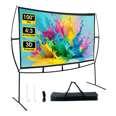 Pantalla de Proyector Gadnic Proj0066 Soporte Plegable Portátil 100 pulgadas Ángulo 160 Bolso
