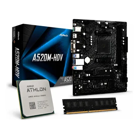 Combo Actualizacion Amd Athlon 3000g Mother + 8gb Ddr4