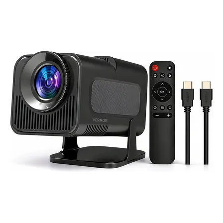 Proyector Portatil Led 1080p Full Hd Vermor Con Hdmi Negro