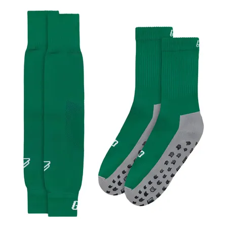 Kit Media y Pantorrillera Antideslizante Floyd Go® para Deporte Verde Talle 41 al 45