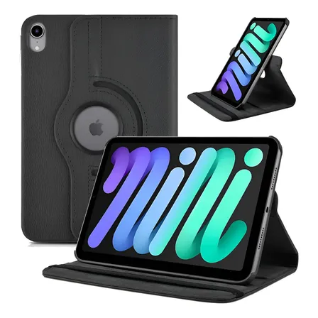 Funda Giratoria 360 Compatible iPad Mini 7 A2993 A2995 A2996 Color Negro