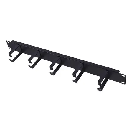Organizador De Cable Abierto 1u Rack Red Manager Metálico Negro