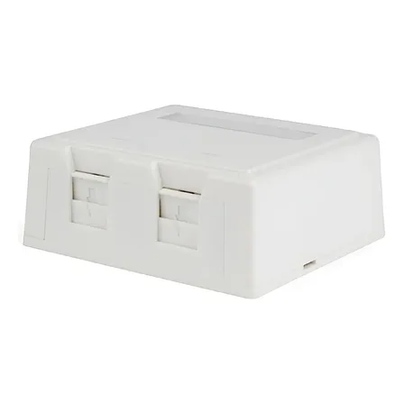 Roseta Rj45 Doble Para Jack Cat5 Cat6 Cable Red Utp Pared