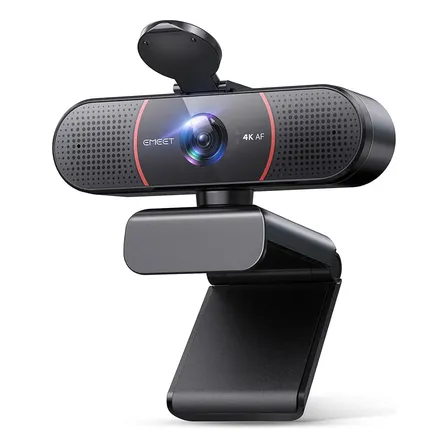 Camara Web Emeet C960 4k Auto Enfoque Microfonos Duales Webcam Color Negro