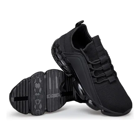Zapatillas Deportivas Ligeras Para Correr Y Entrenar Para Hombre Black Liso 9 Us