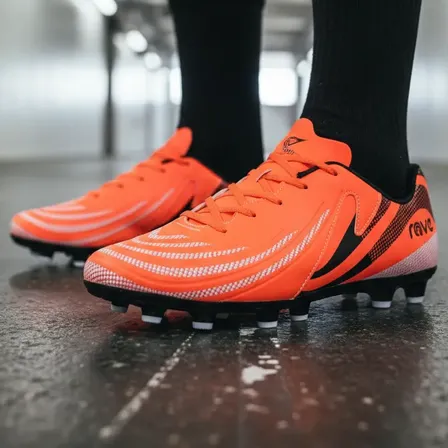 Botines Futbol Cesped Cancha 11 Tapones Rave Naranja 41 Ar