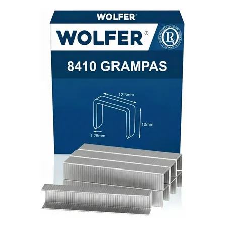 Grampas P/ Clavadora Neumatica 8410 12,3 X10mm Wolfer 10000u
