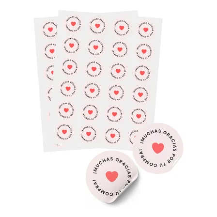Stickers Emprendimientos 4cm Redondos X120 Unid Etiquetas Op_107