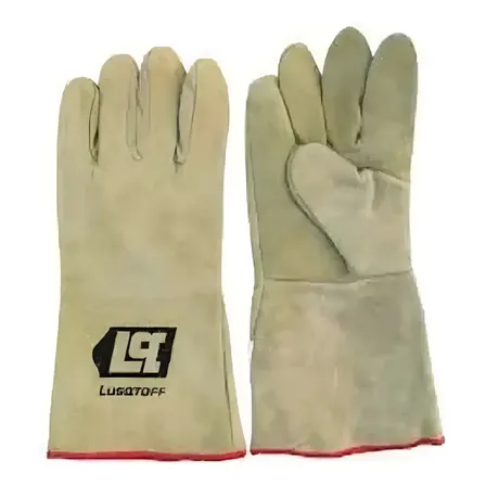 Guantes Soldador Forrado Interno Lusqtoff Descarne Calor Caqui