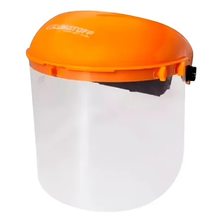 Mascara Protección Facial Visor Arnés Pvc Lusqtoff Fsl10-8 N Naranja
