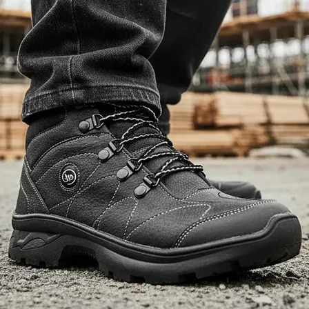 Borcego Bota Trabajo Reforzado Action Team Moto Industria Negro 46