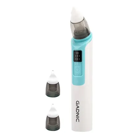 Aspirador Nasal Gadnic Eléctrico Automático Silencioso Bebes Lavable 250g 500 mAh 6 Niveles Cabezales Intercambiables