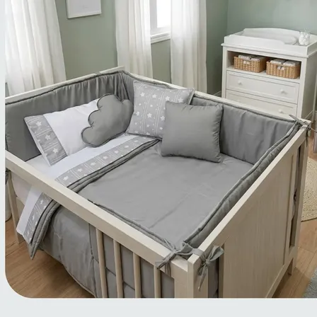 Acolchado + Chichonera + 3 Almohadones + Sabanas Practicuna.