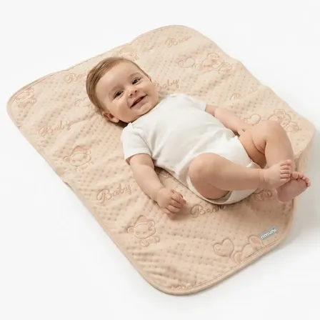 Cambiador Portatil Bebé Lavable Reutilizable Grande Plegable Crudo Osito