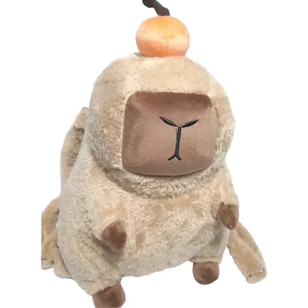 Mochila De Capibara Peluche 40 Cm Niño/niña Capybara Unisex Beige