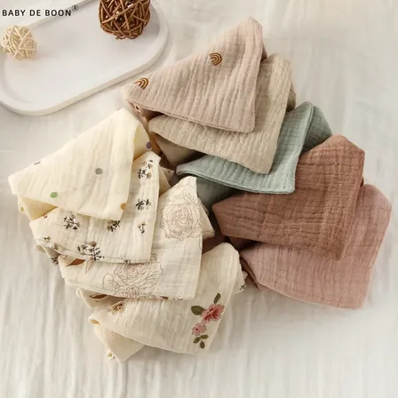 Toallitas Bebé Gasa Algodón X3 Cara Y Cuerpo Multicolor