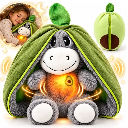 Peluche Que Respira Interactivo Con Luz Cálida Y Movimiento Gris Oscuro