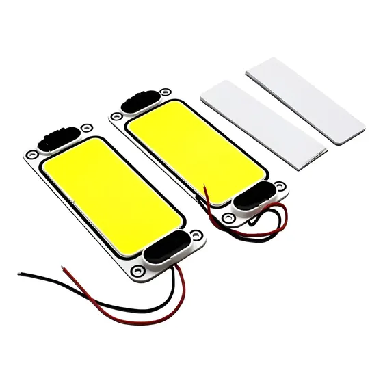 Kit X2 Plafon Led Luz Interior Auto Camion Boton 12v 24v