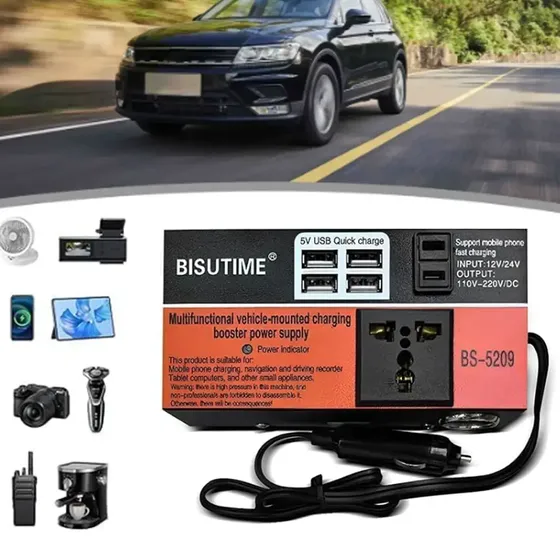 Convertidor Inversor Corriente 12v 220v 1500w Usb Auto