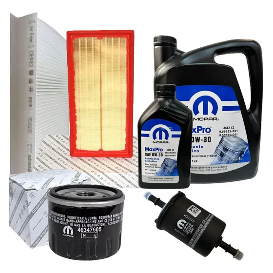 Kit De 4 Filtros + 5l Aceite 0w30 Renegade 1.3 Original Jeep