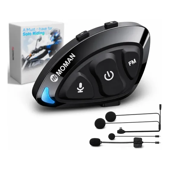 Auriculares Bluetooth Moman Rss Para Casco De Moto Con Reducción De Ruido