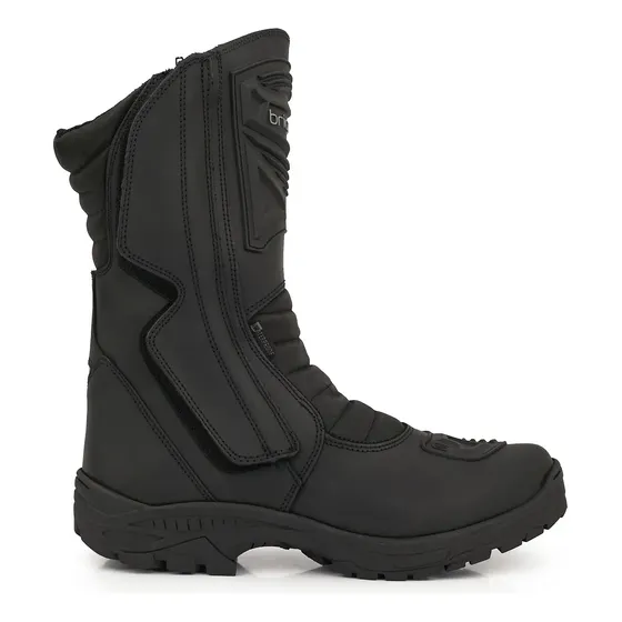 Borcego Moto Mujer Cuero Bota Abrojo Motorwear Lisa Briganti