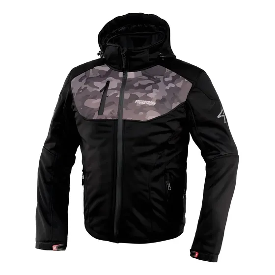 Campera Fourstroke Town Softshell Capucha Y Protecciones Cts